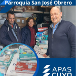 Entrega de pañales a Cáritas de la Parroquia San José Obrero