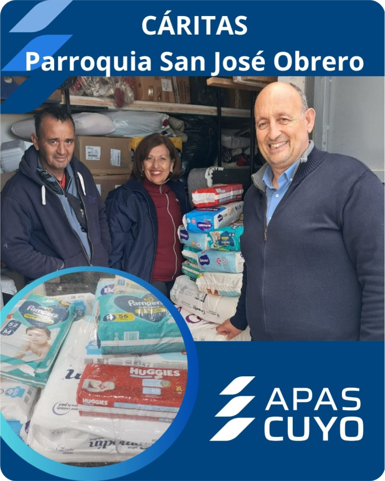 Entrega de pañales a Cáritas de la Parroquia San José Obrero