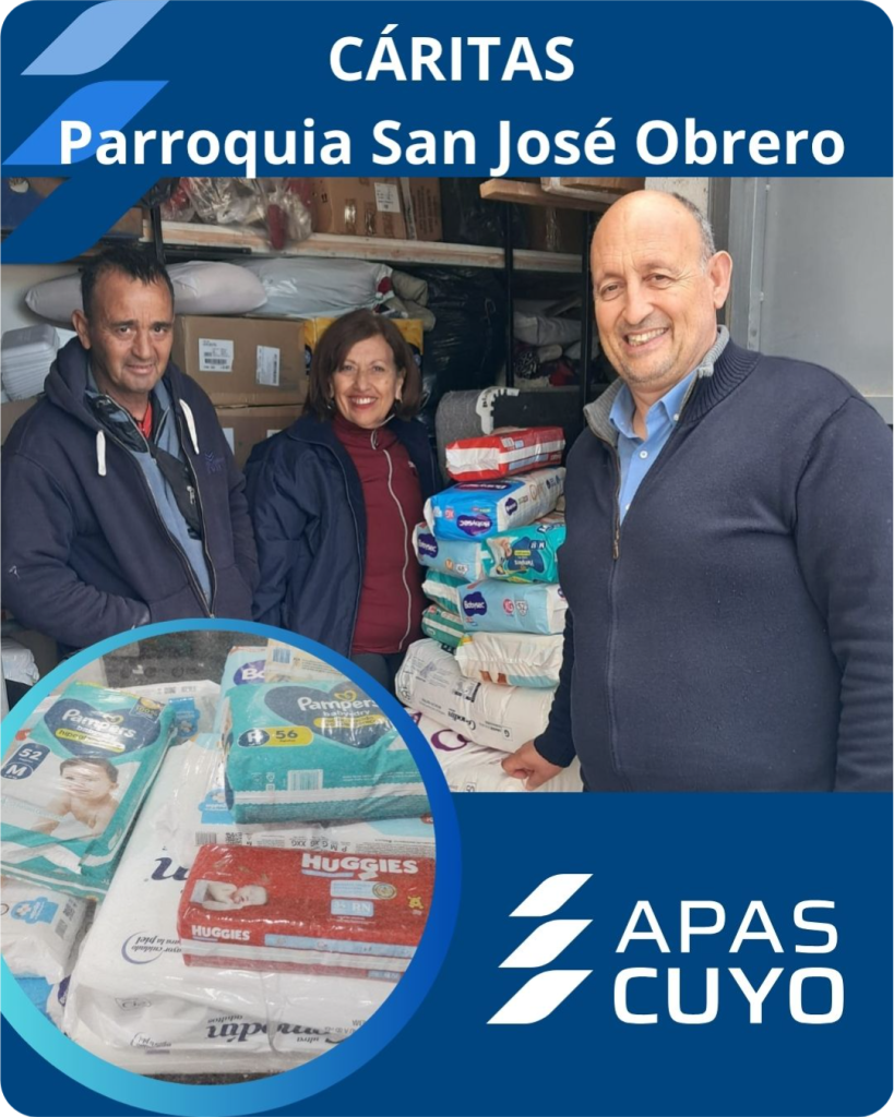 Entrega de pañales a Cáritas de la Parroquia San José Obrero